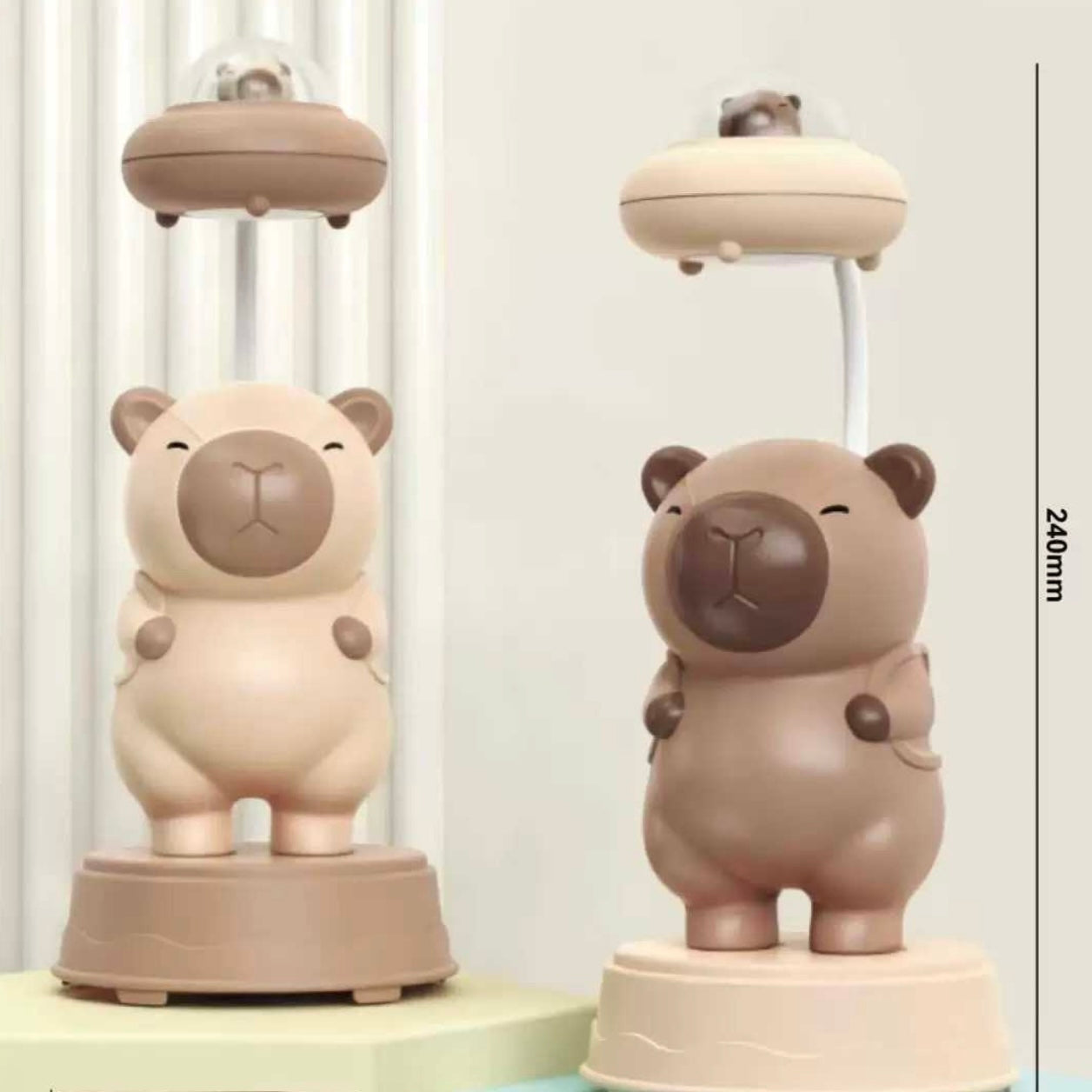 Lámpara + Sacapuntas “Capybara”. 24cms, carga USB