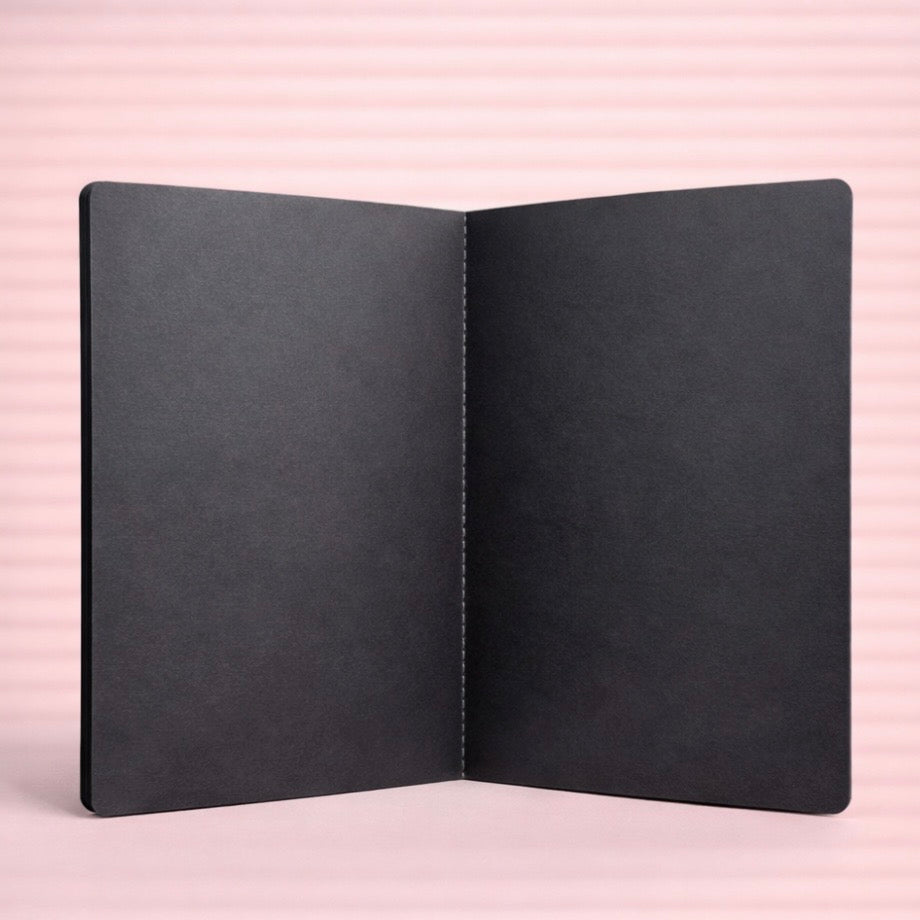 Libreta Hoja Negra 21x14cms