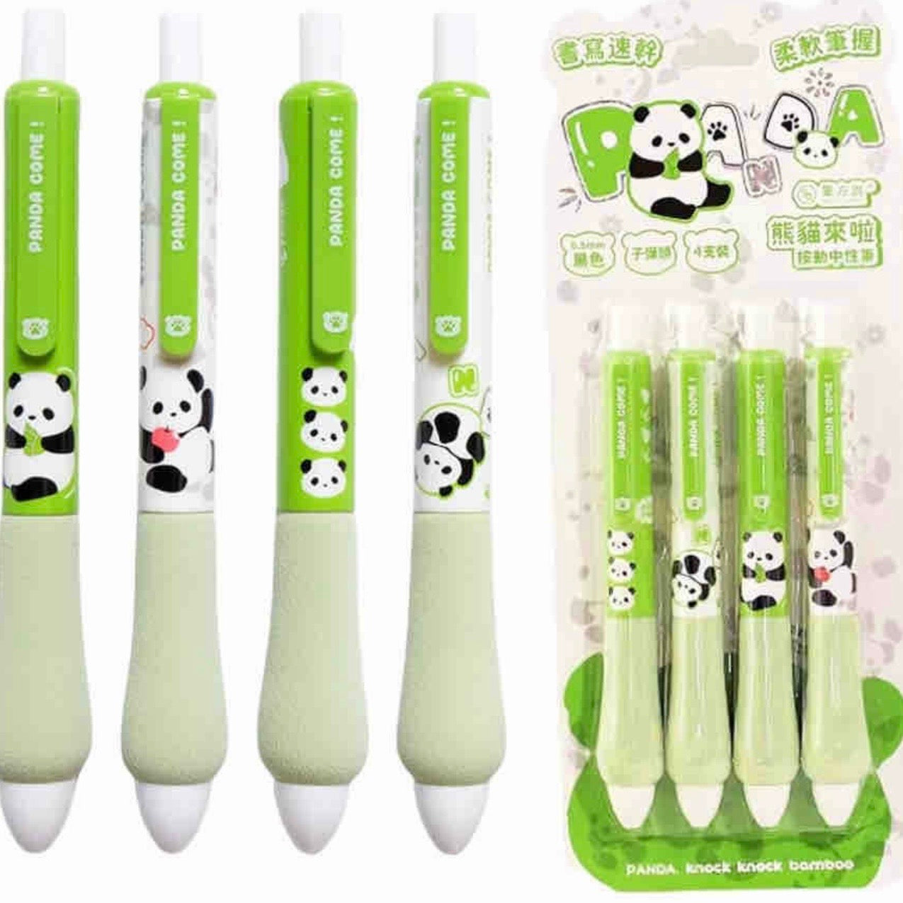 Set 4 lápices “Panda”. Tinta Negra