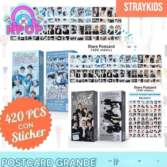 Set 420 PCS “Straykids”. 30 Photocards + 30 LomoCards + 360 Stickers