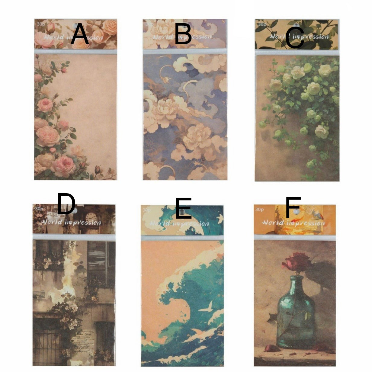 Set 30 Papeles Decorativos.