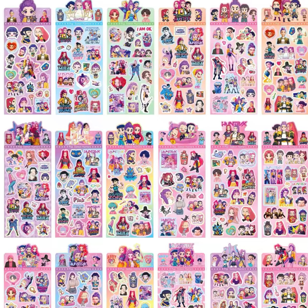 Lamina de Stickers “Huntrix Las guerreras Kpop”
