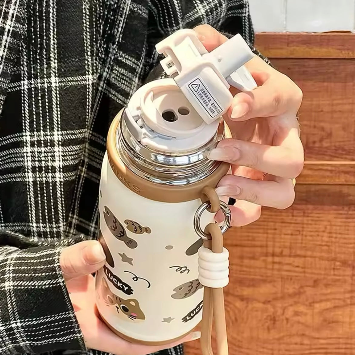 Termo con Bombilla y Boquilla. 500ml