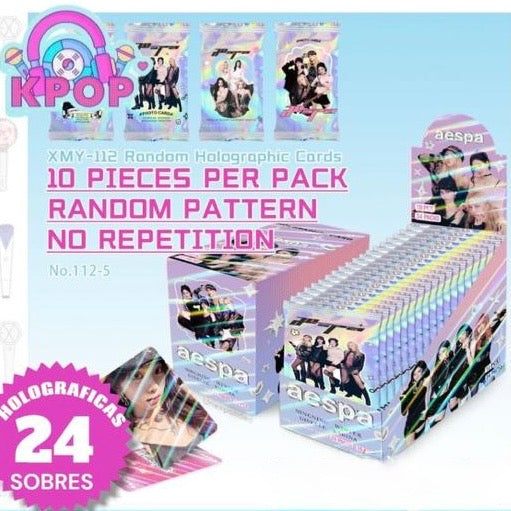 Set 10 Photocards Holograficas Sorpresa “AESPA”