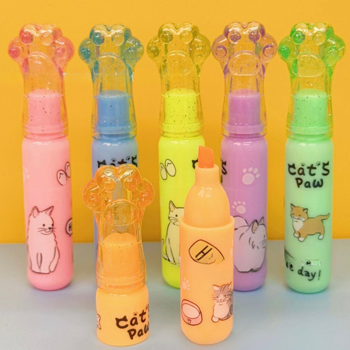 Set 6 Mini Destacadores “Gatitos”