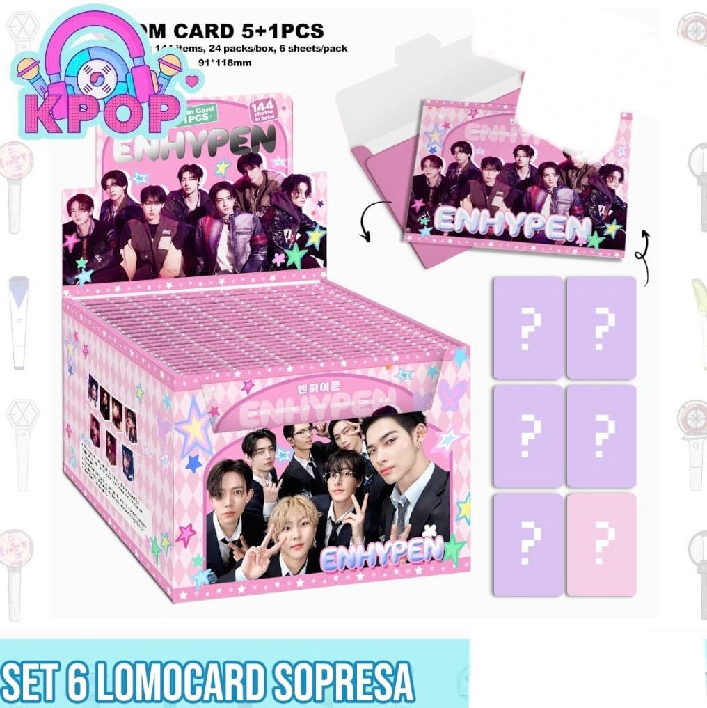 Set 6 Photocards Sorpresas (1 de PVC) “Enhypen”.