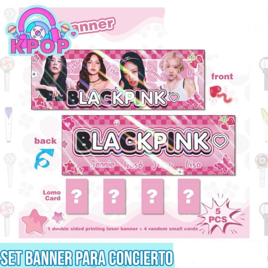 Banner + 4 Photocards “BlackPink”.