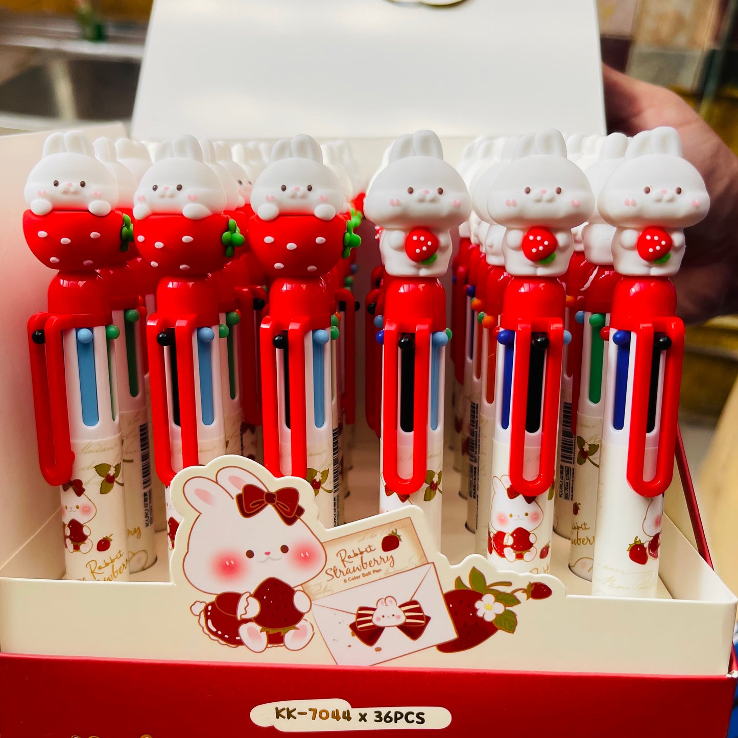 Lápiz 6 Colores “Conejos Frutilla”