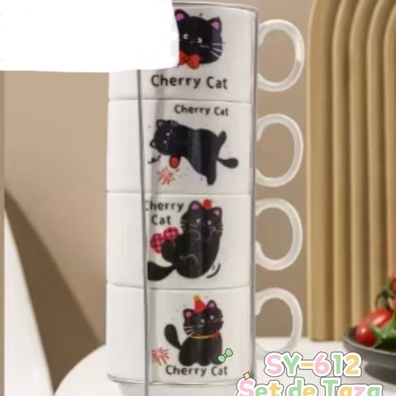 Set 4 Tazas “Gatitos”.