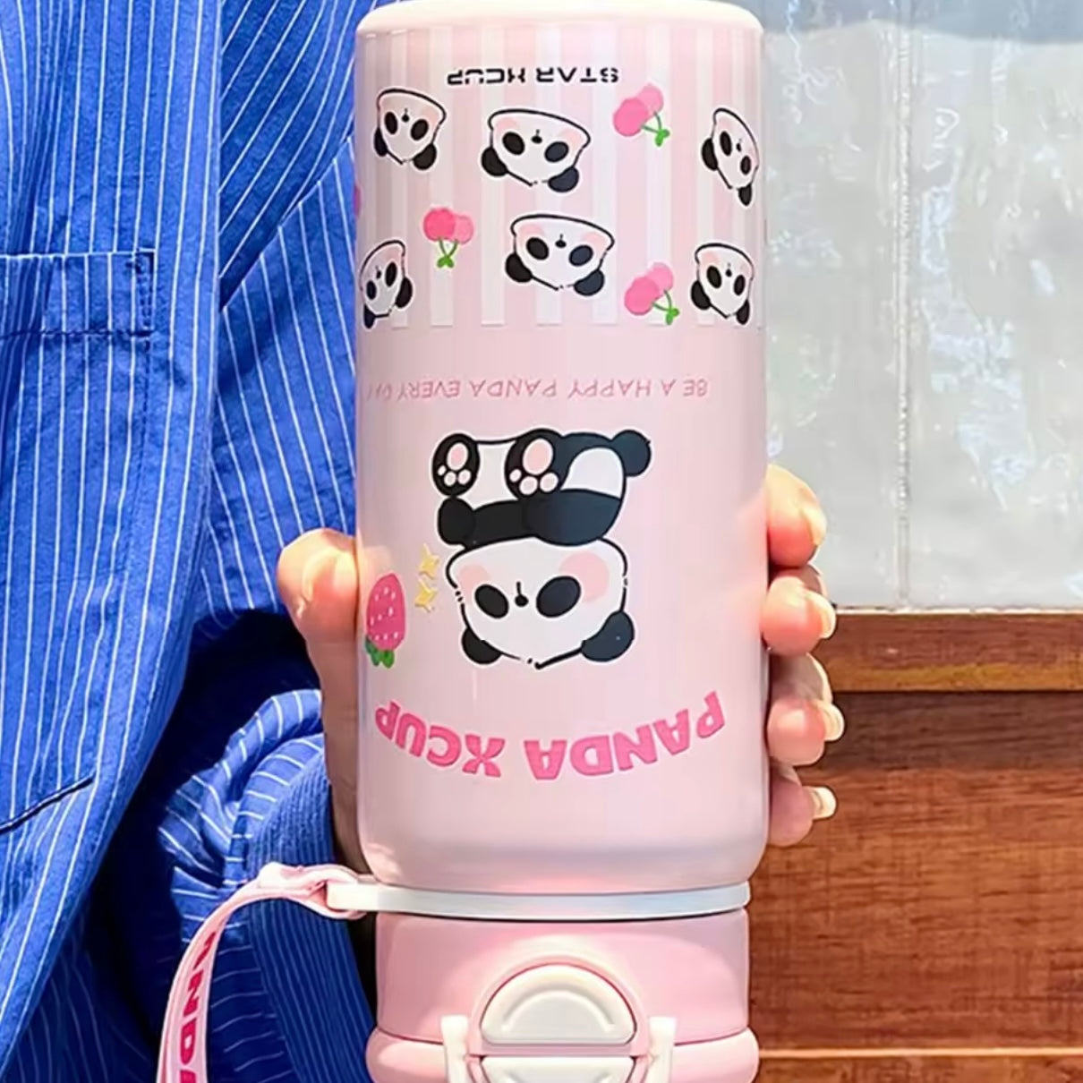 Termo con Bombilla y Boquilla “Panda”. 550ml