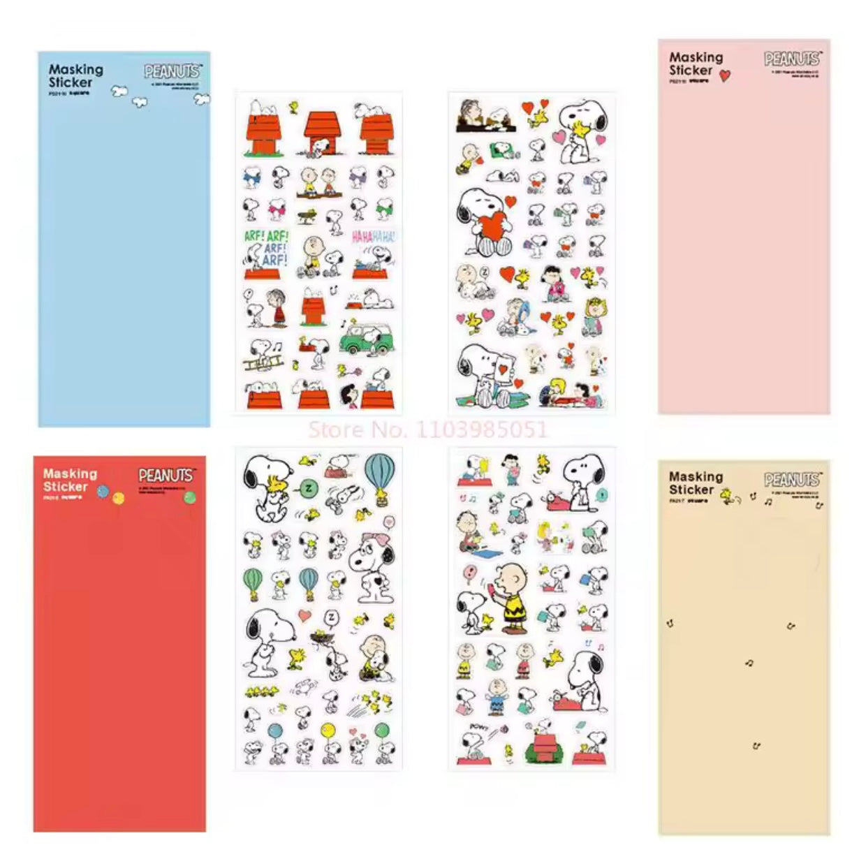 Lámina de Stickers “Snoopy”.