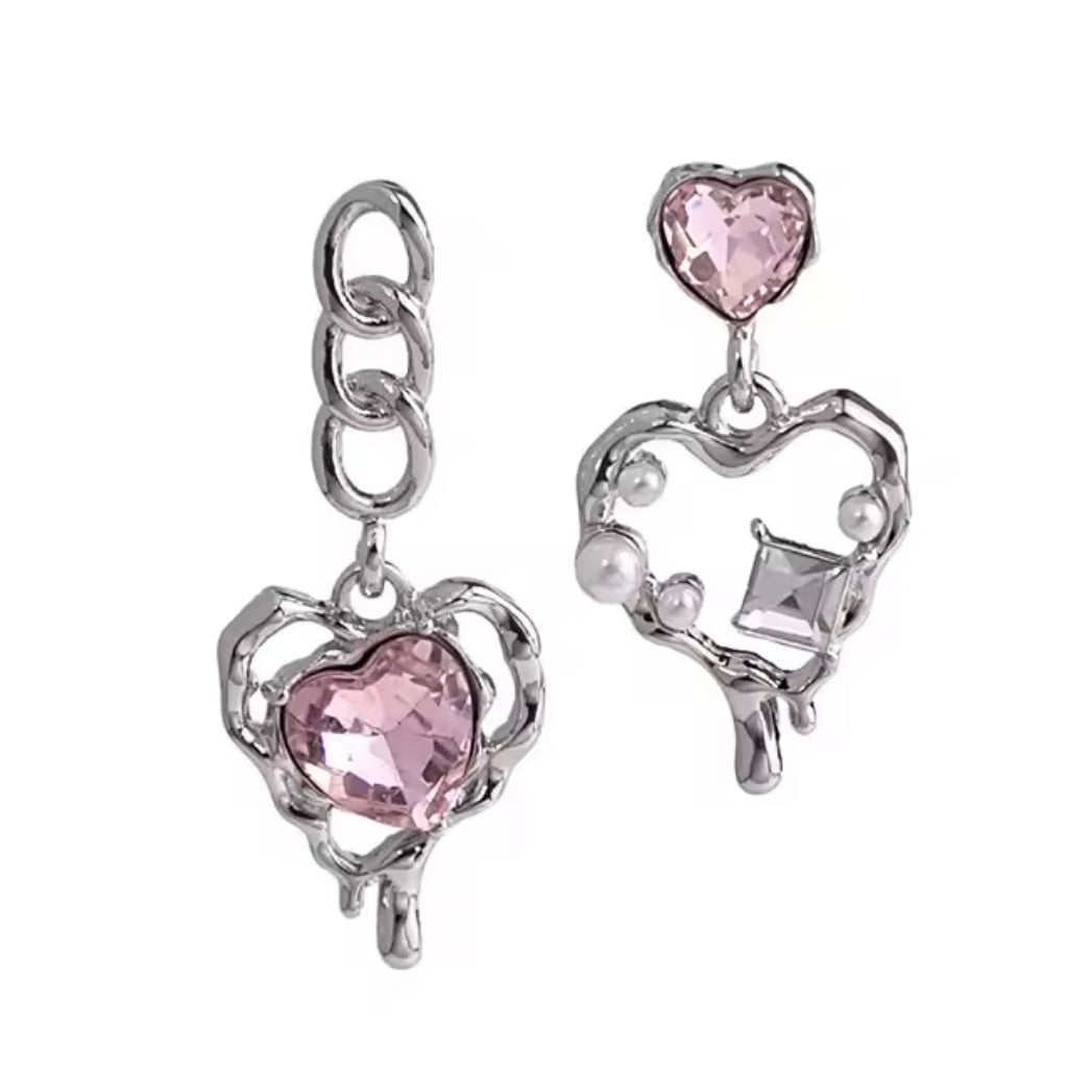 Aros “Corazón Cadena”