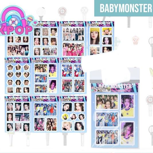 Set 10 Láminas de stickers “BabyMonster”. 15x11Cms