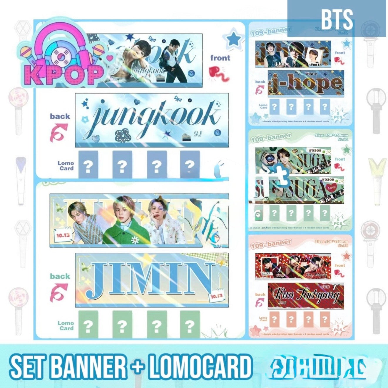 Banner + 4 Photocards “BTS”.
