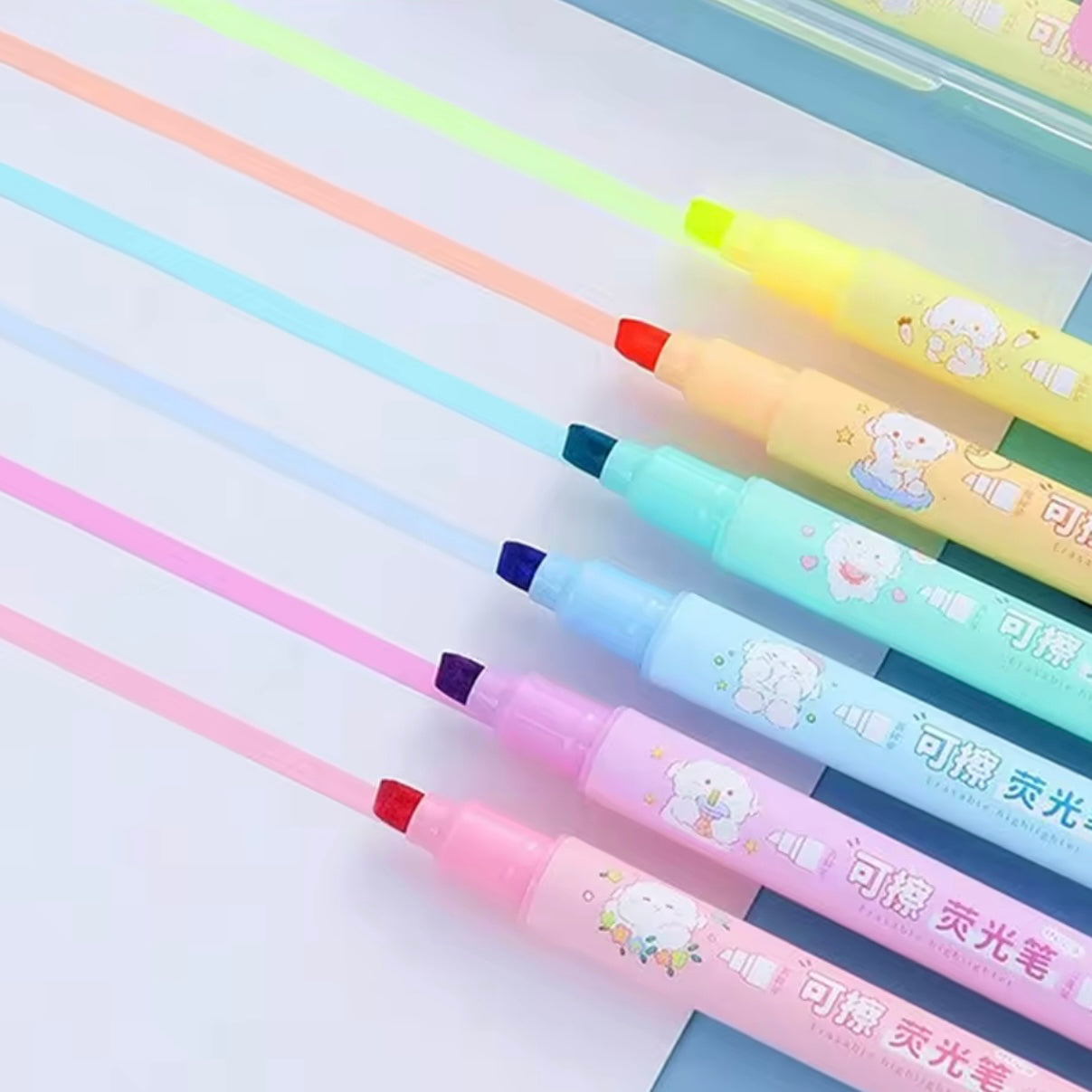 Set 6 Destacadores Tinta Borrable