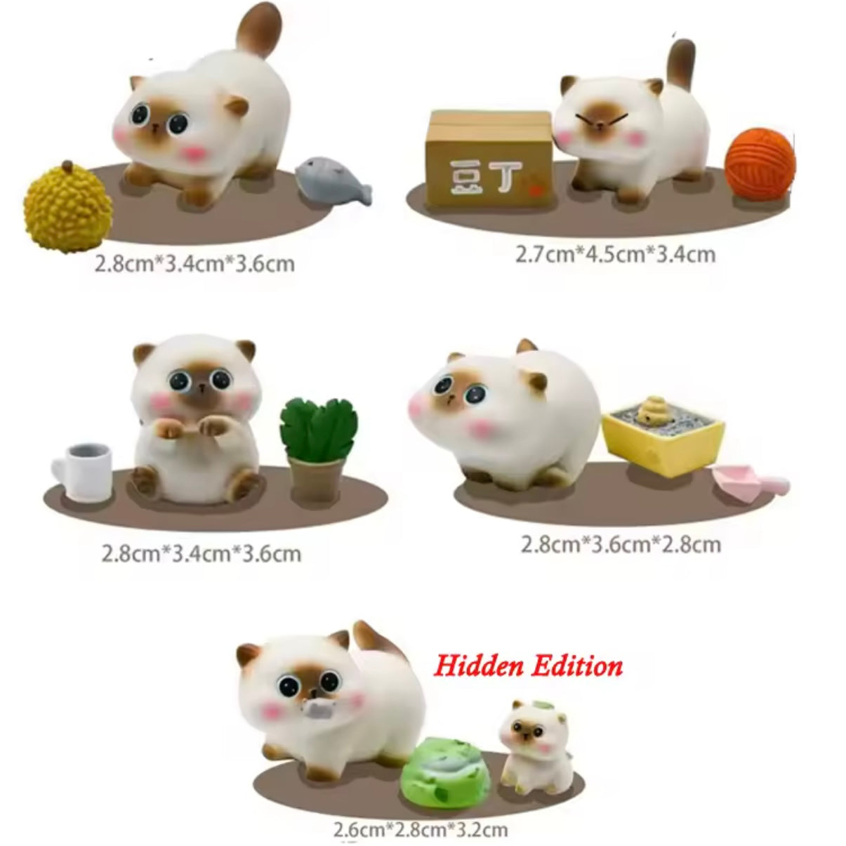 Blind Box Sorpresa “Gatito y su Mundo”. Material Cerámica