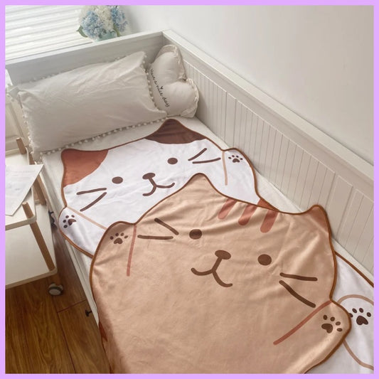 Frazada “Gatito”. 150x88Cms. Material Franela Plush.