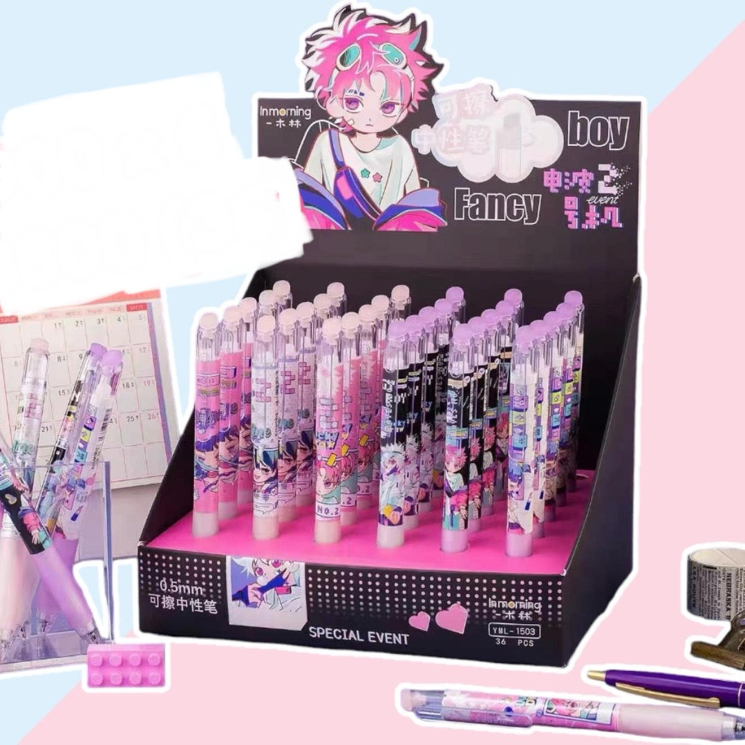 Lápiz Tinta Borrable “Anime”. Tinta color Azul