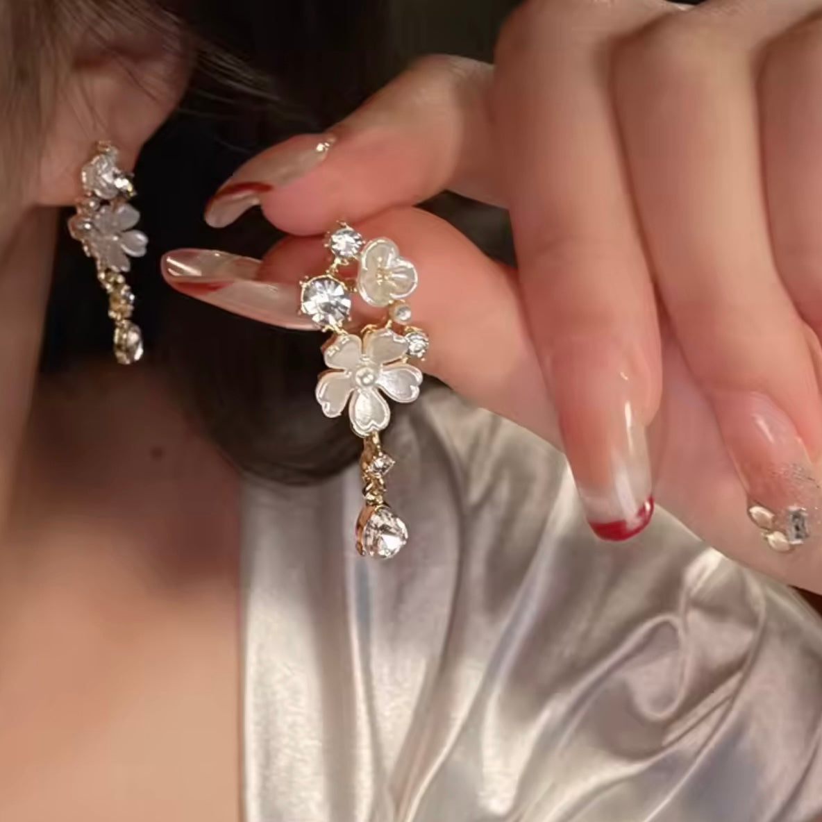 Aros “Flor Cristal”