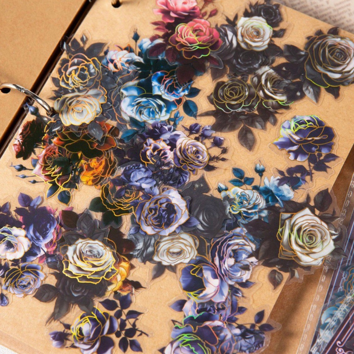 Set 20 Stickers “Rosas Negra”