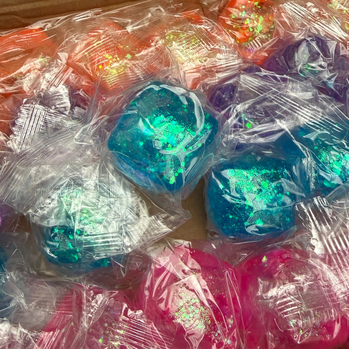 Mini Squishy Gel “Cubo Glitter”