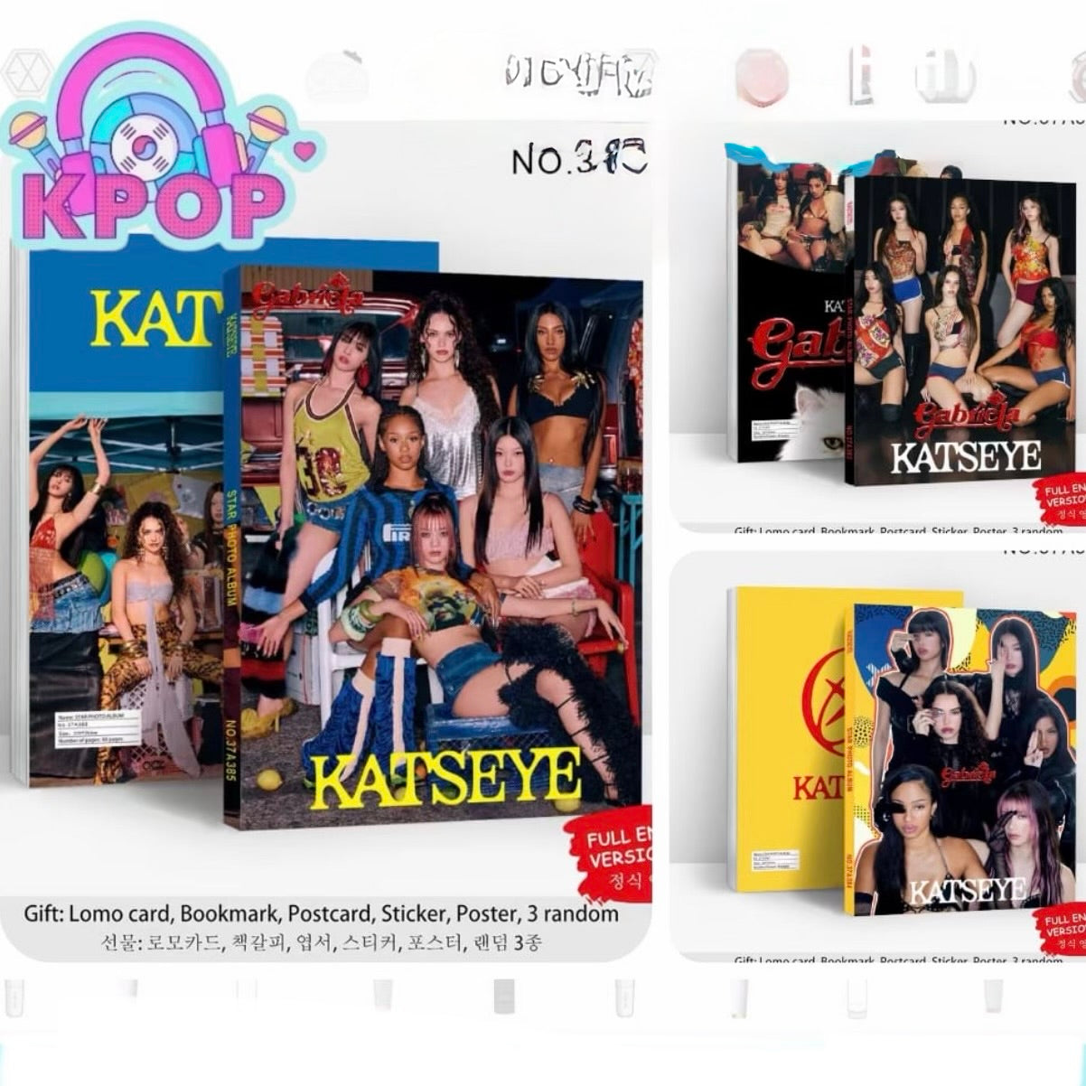 Photobook “Katseye” + 4 PhotoCards + Lámina de Stickers. 40 Páginas 29x21Cms