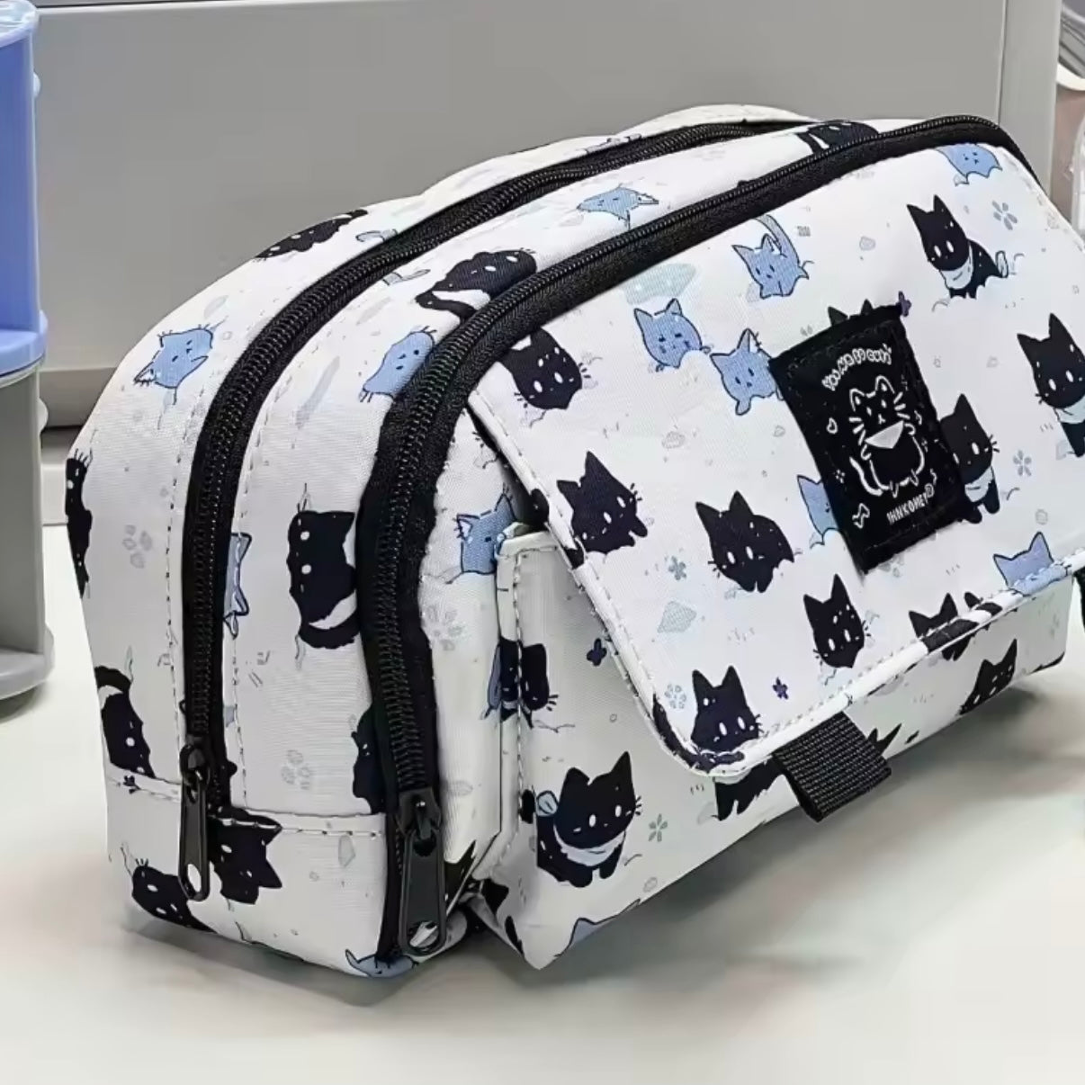 Estuche MultiBolsillos “Gatito”. 21x11x13cms