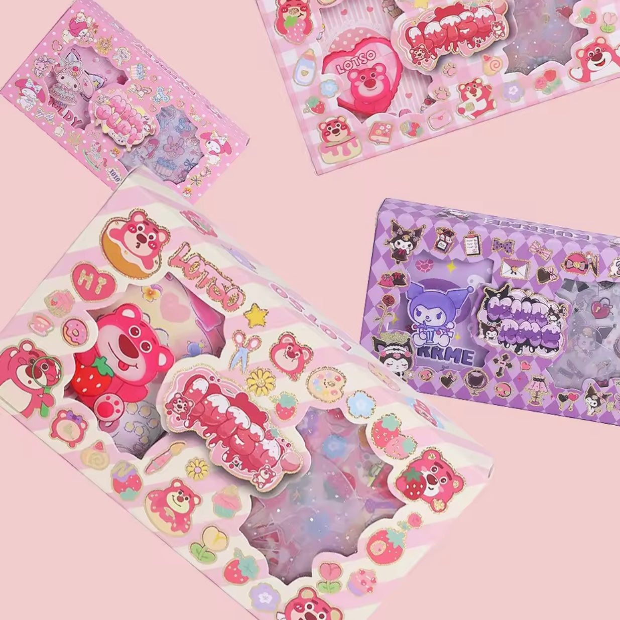 Set Stickers + Llavero + Prendedor “Sanrio”