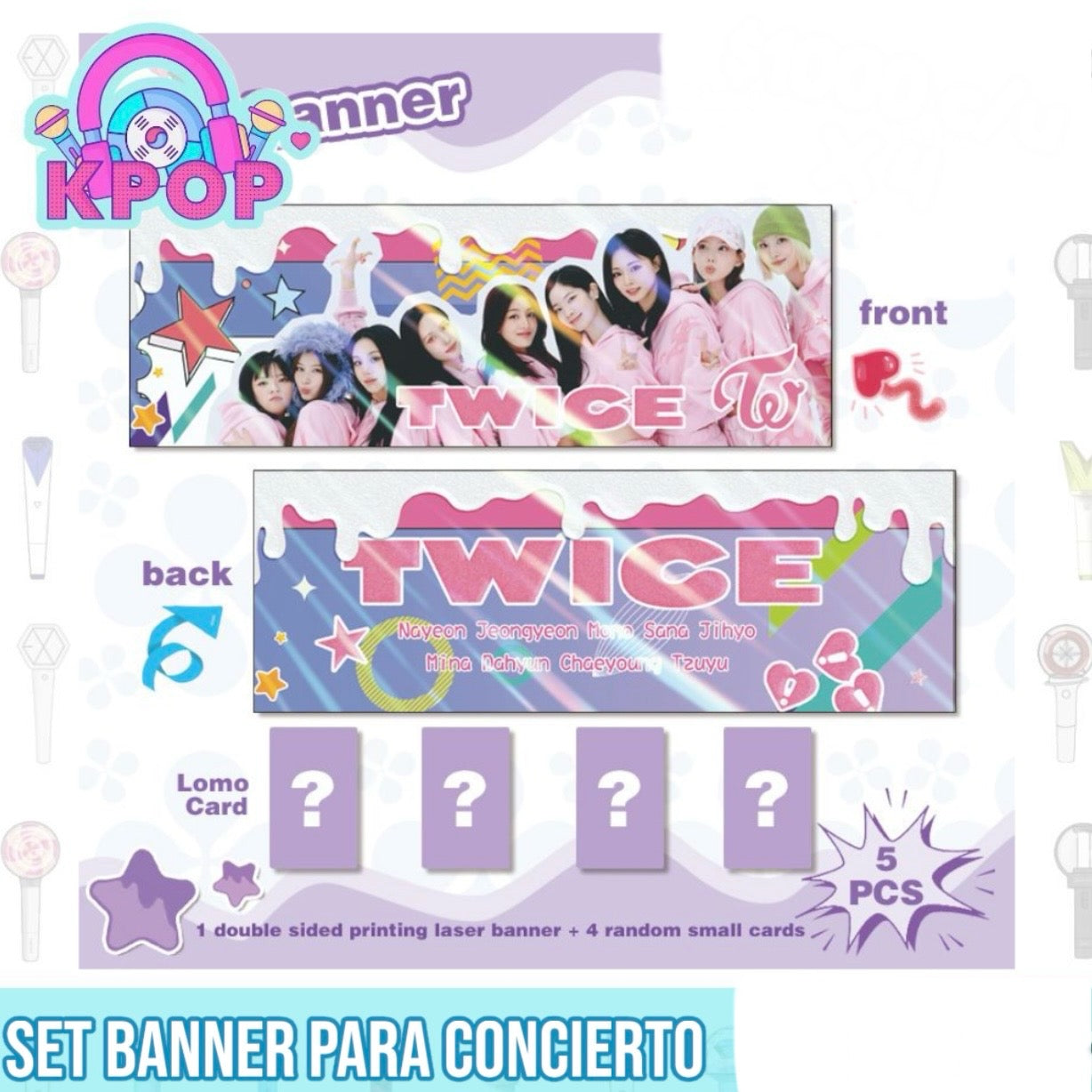Banner + 4 Photocards “Twice”.