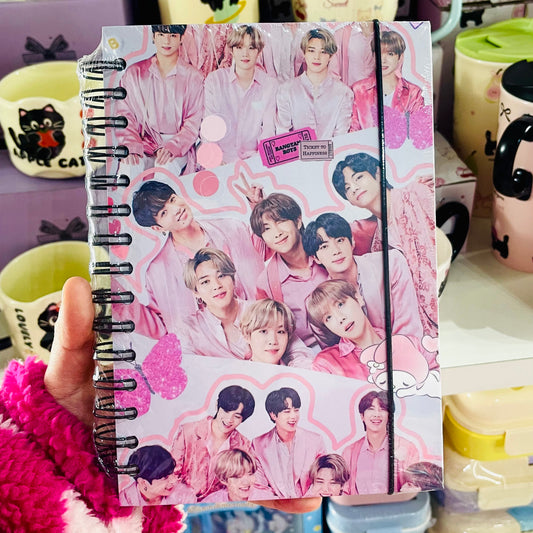 Libreta a Cuadros BTS. Tamaño A5