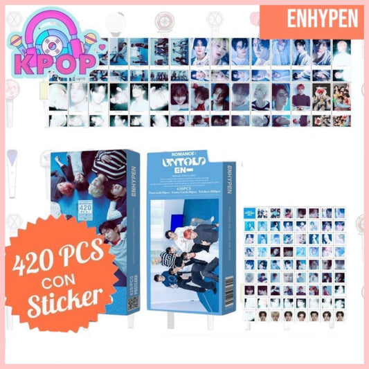 Set 420 PCS “ENHYPEN”. 30 Photocards + 30 LomoCards + 360 Stickers