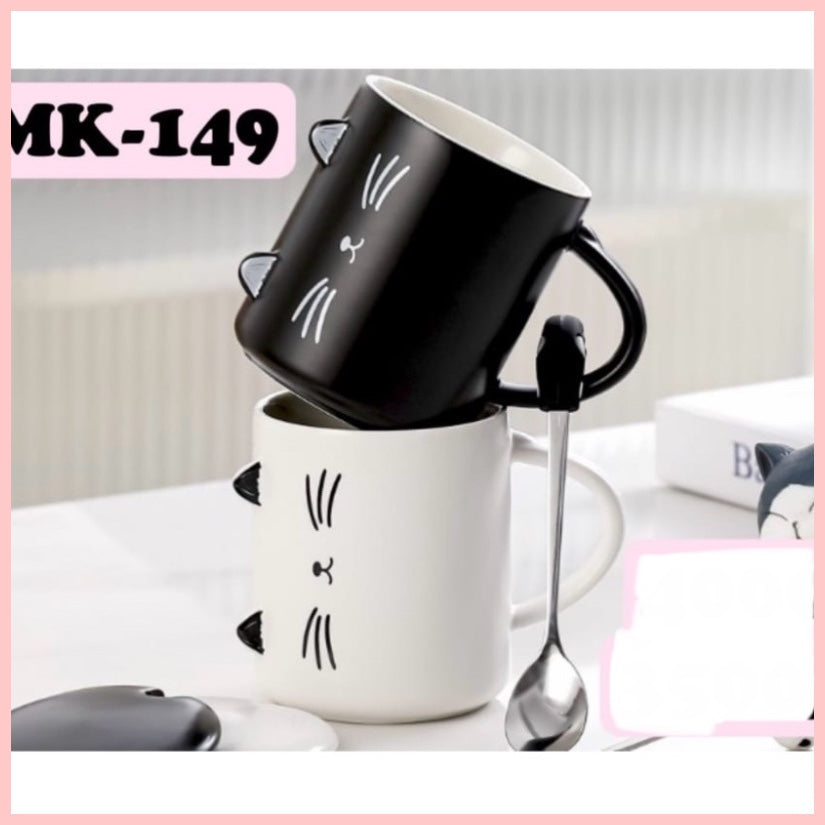 Taza + Tapa + Cuchara “Gatitos”. 380ml