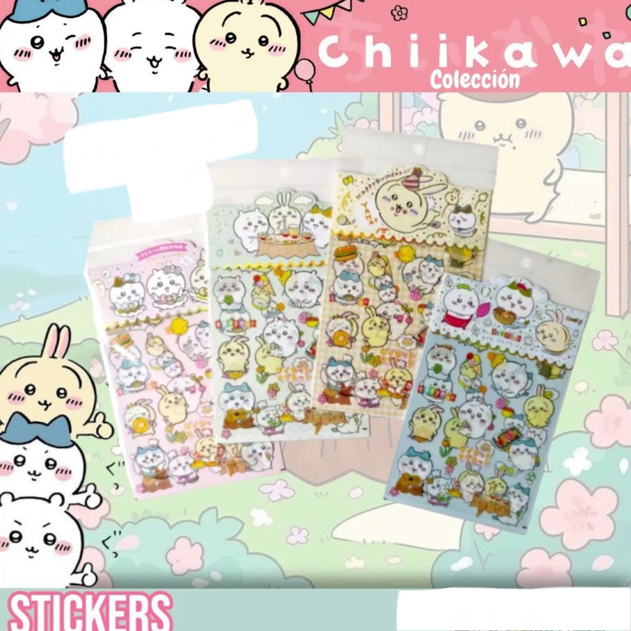 Set 2 Láminas de Stickers “Chiikawa”