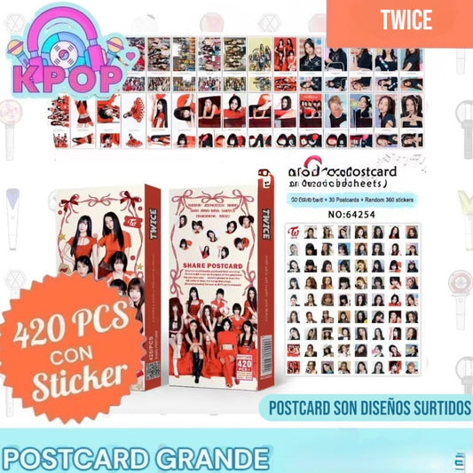 Set 420 PCS “Twice”. 30 Photocards + 30 LomoCards + 360 Stickers