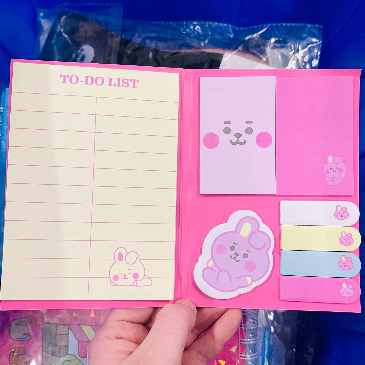 Mini Libreta de Notas y Post it “Cookie BTS”
