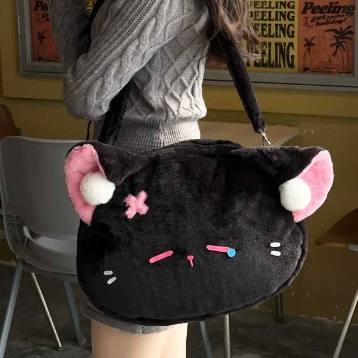 Mochila-Bolso “Gatito”. 45x30cms