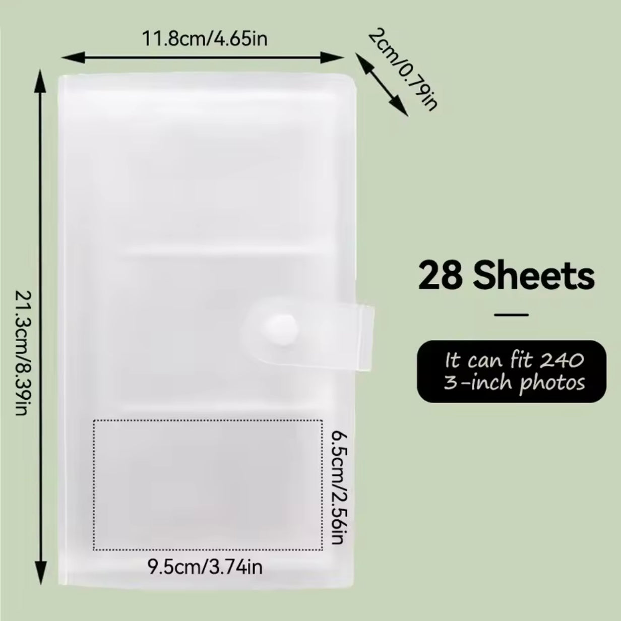 Álbum porta PhotoCards, 240 espacios. 21x11cms