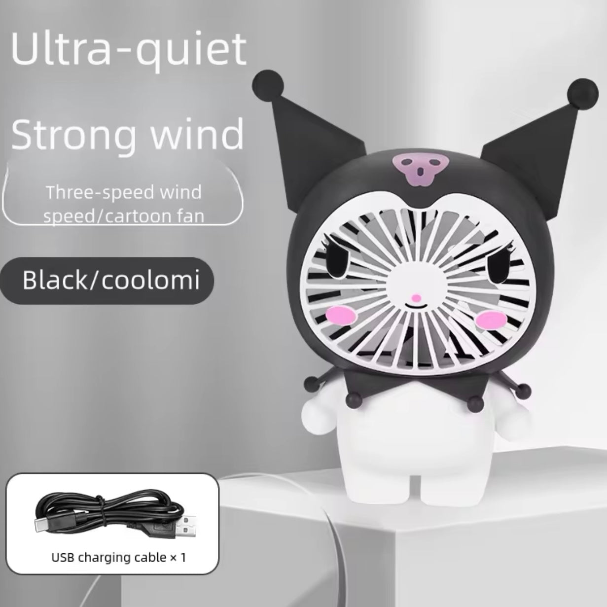 Ventilador “Sanrio”. Cargador USB
