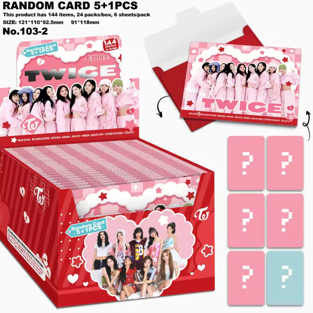 Set 6 Photocards Sorpresas (1 de PVC) “Twice”.