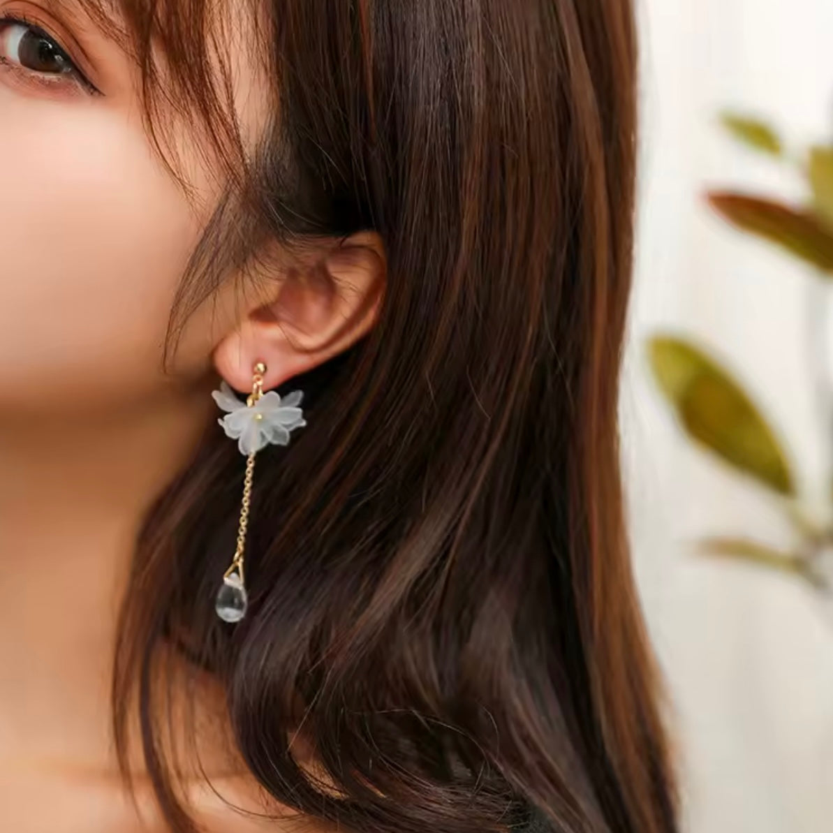 Aros “Flor Blanca”