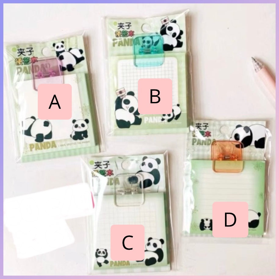 Notas “Panda” + Pinza. 8x8Cms