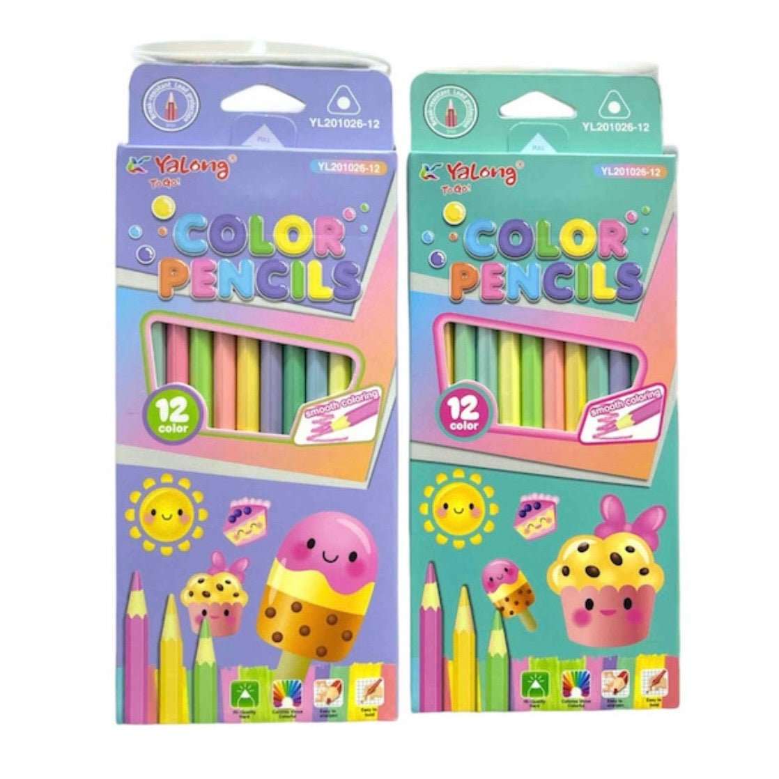 Set 12 Lápices Tonos Pastel
