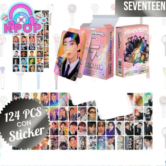 Set 124 PCS “SEVENTEEN”. 64 Photocards + 60 Mini Stickers.