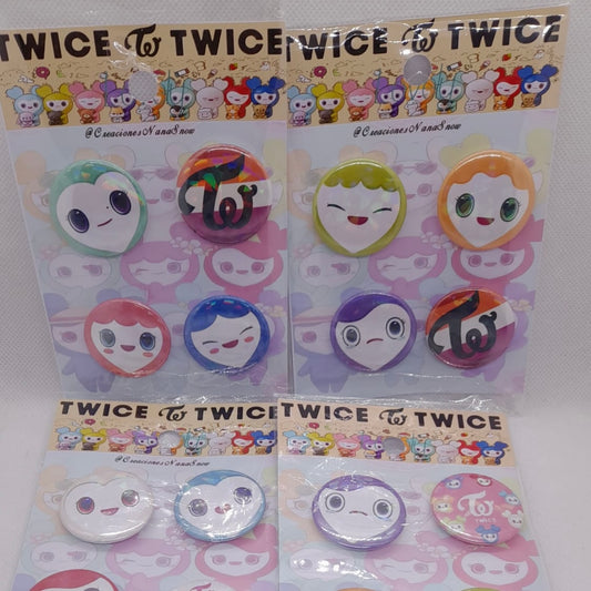 Set 4 Chapitas “Twice”