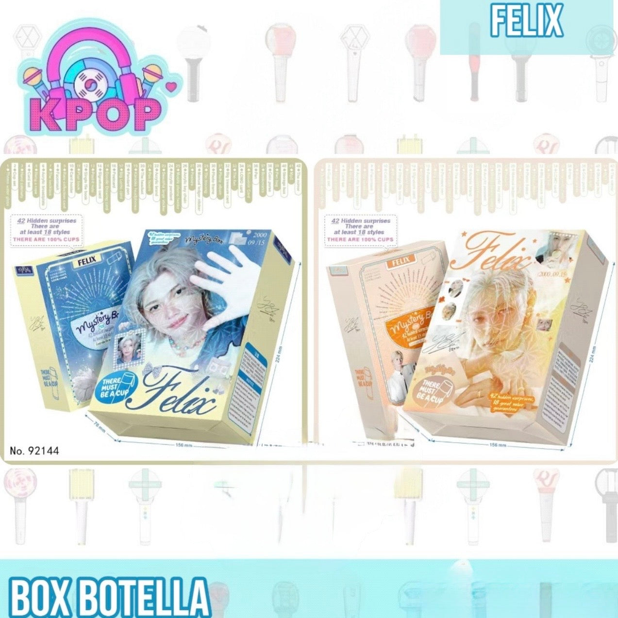 Caja Sorpresa “Felix Straykids”. Incluye Botella