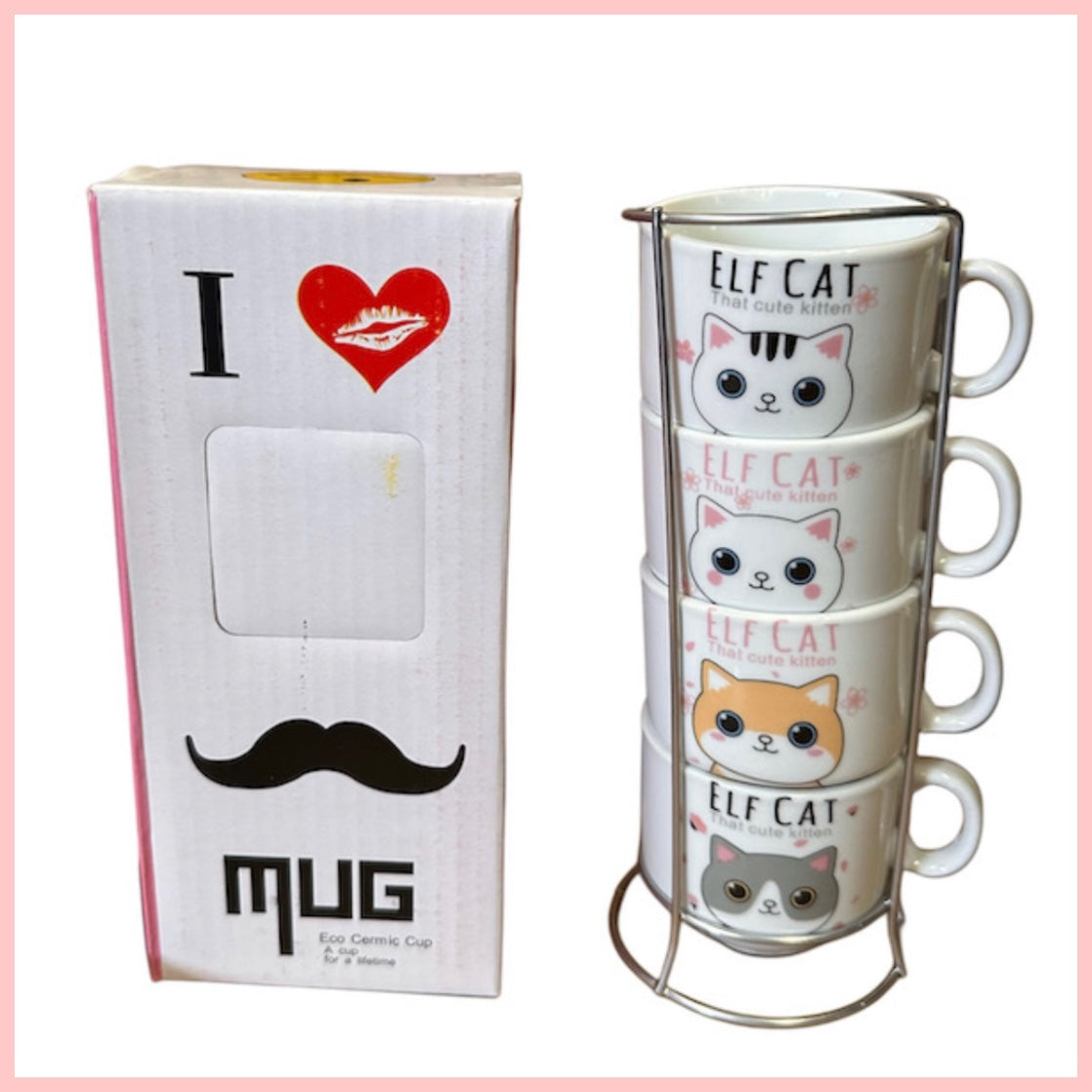 Set 4 Mini tazas para Café.