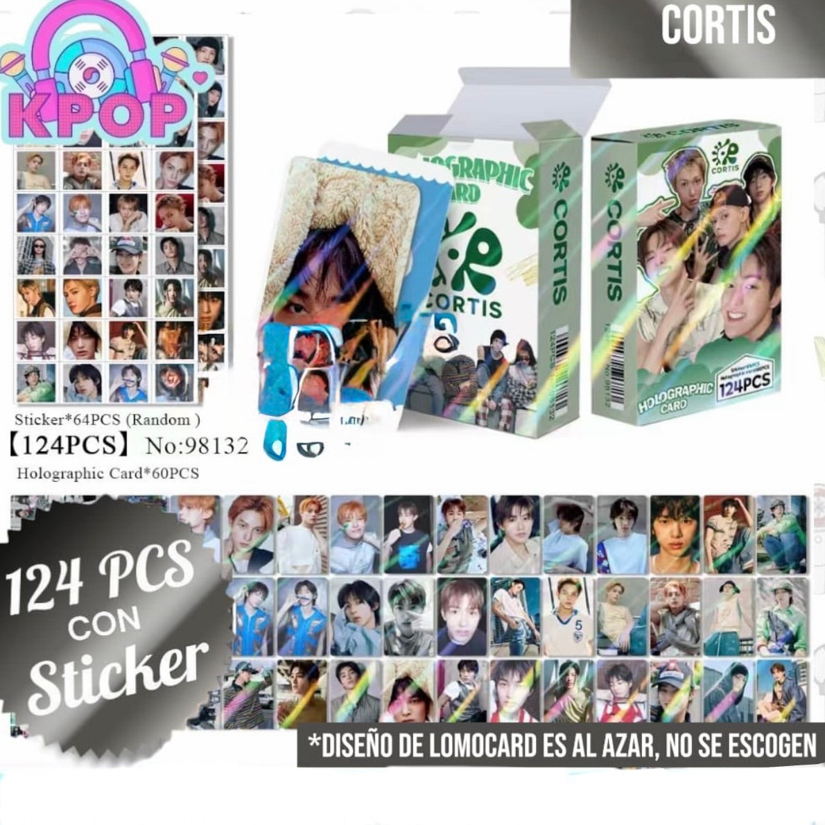 Set 124 PCS “Cortis”. 64 Photocards + 60 Mini Stickers.