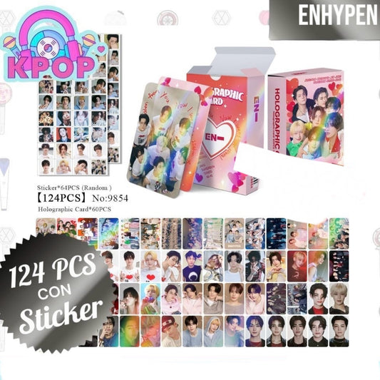 Set 124 PCS “ENHYPEN ”. 64 Photocards + 60 Mini Stickers.