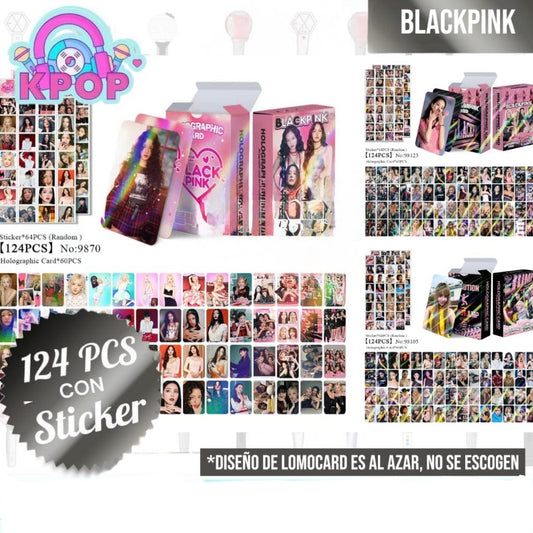 Set 124 PCS “BlackPink”. 64 Photocards + 60 Mini Stickers.