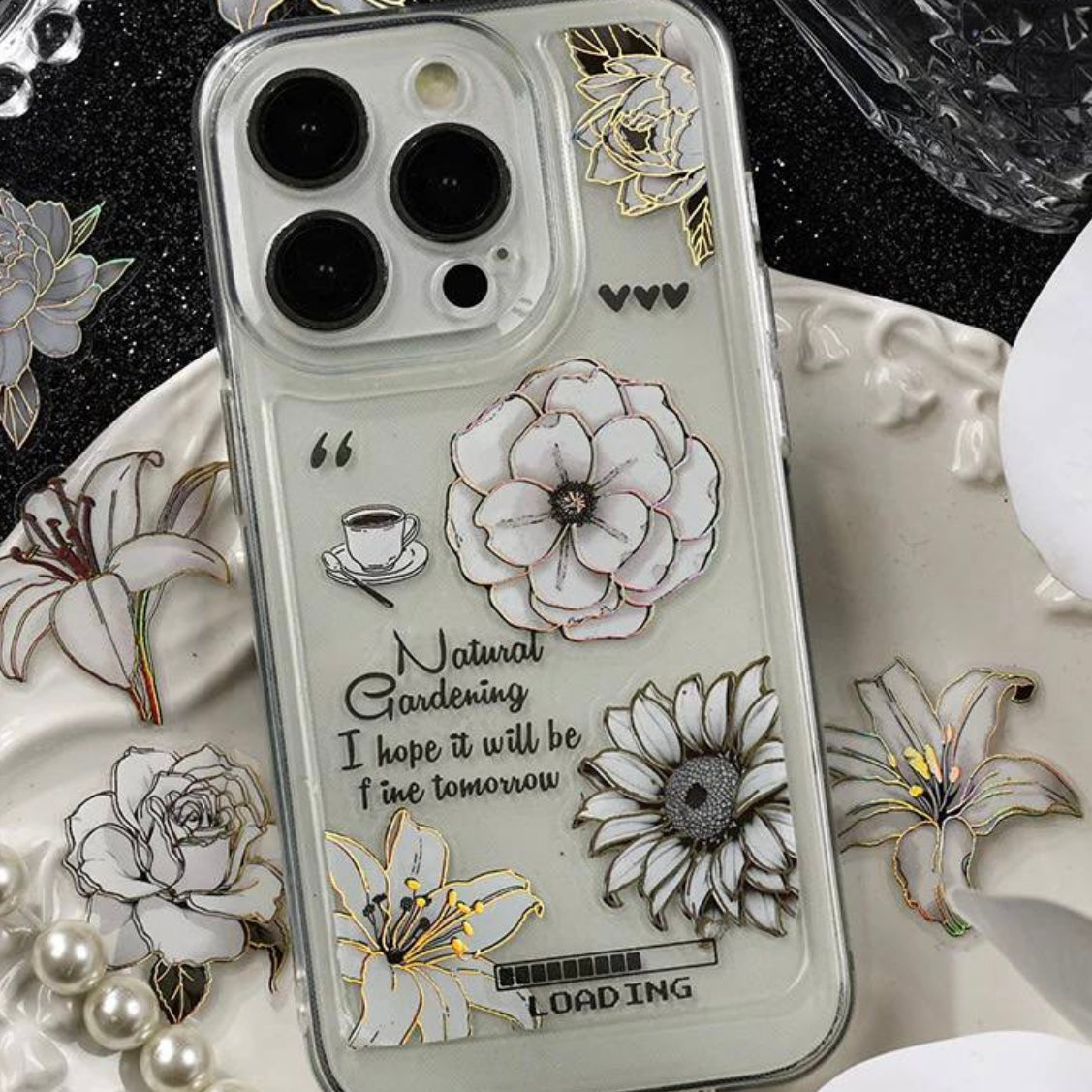 Set 20 Stickers “Flores Blancas”